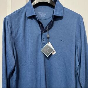 Original Tailor Byrd Blue Long Sleeve Polo